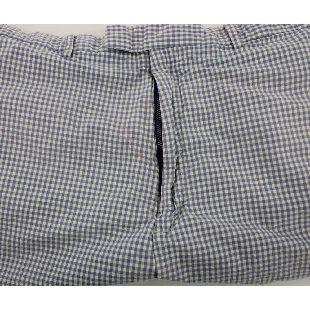 Polo Ralph Lauren Seersucker Gingham Shorts Men's size 48 B Blue White 9in Golf